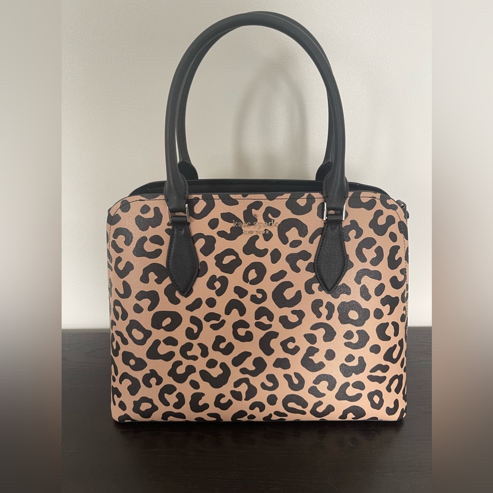 Darcy Graphic Leopard Large Satchel- New with Tags- Kate Spade